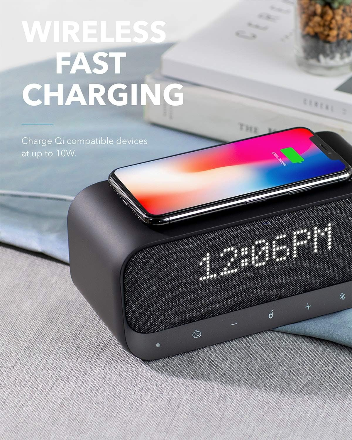 Anker Soundcore Wakey Bluetooth Speakers with Alarm - White Anker Soundcore Wakey Bluetooth Speakers with Alarm - White